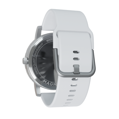Magneto-Watch-Komet-Silver-Silikon-Weiss-Back