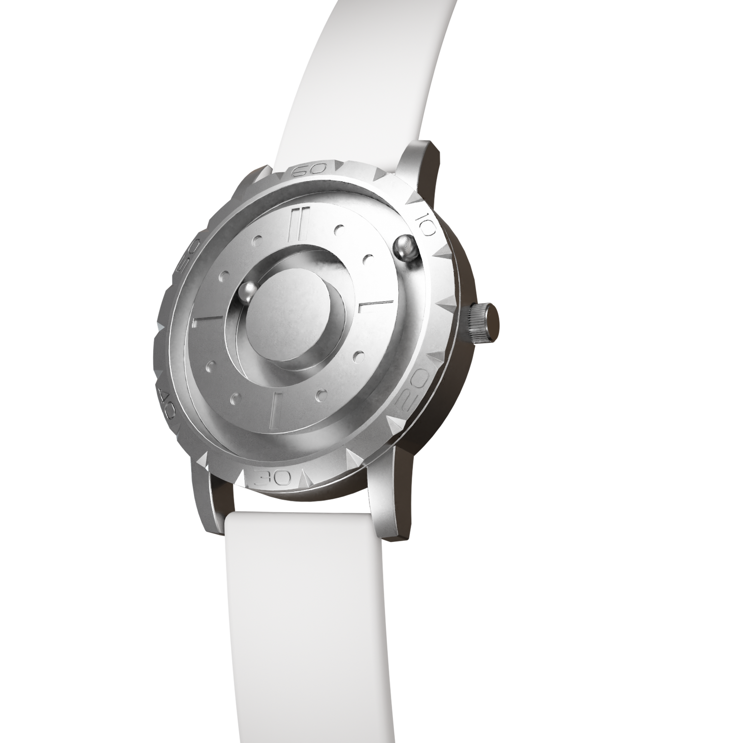 Magneto-Watch-Komet-Silver-Silikon-Weiss-Side