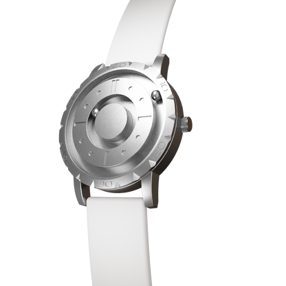 Magneto-Watch-Komet-Silver-Silikon-Weiss-Side