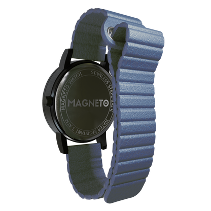 Magneto-Watch-Kunstleder-Magnetisch-Blau-Side