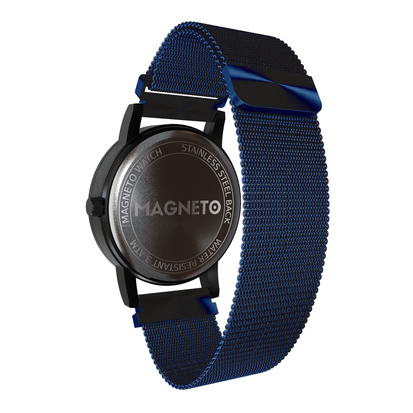 Magneto-Watch-Maschenarmband-Blau-Side