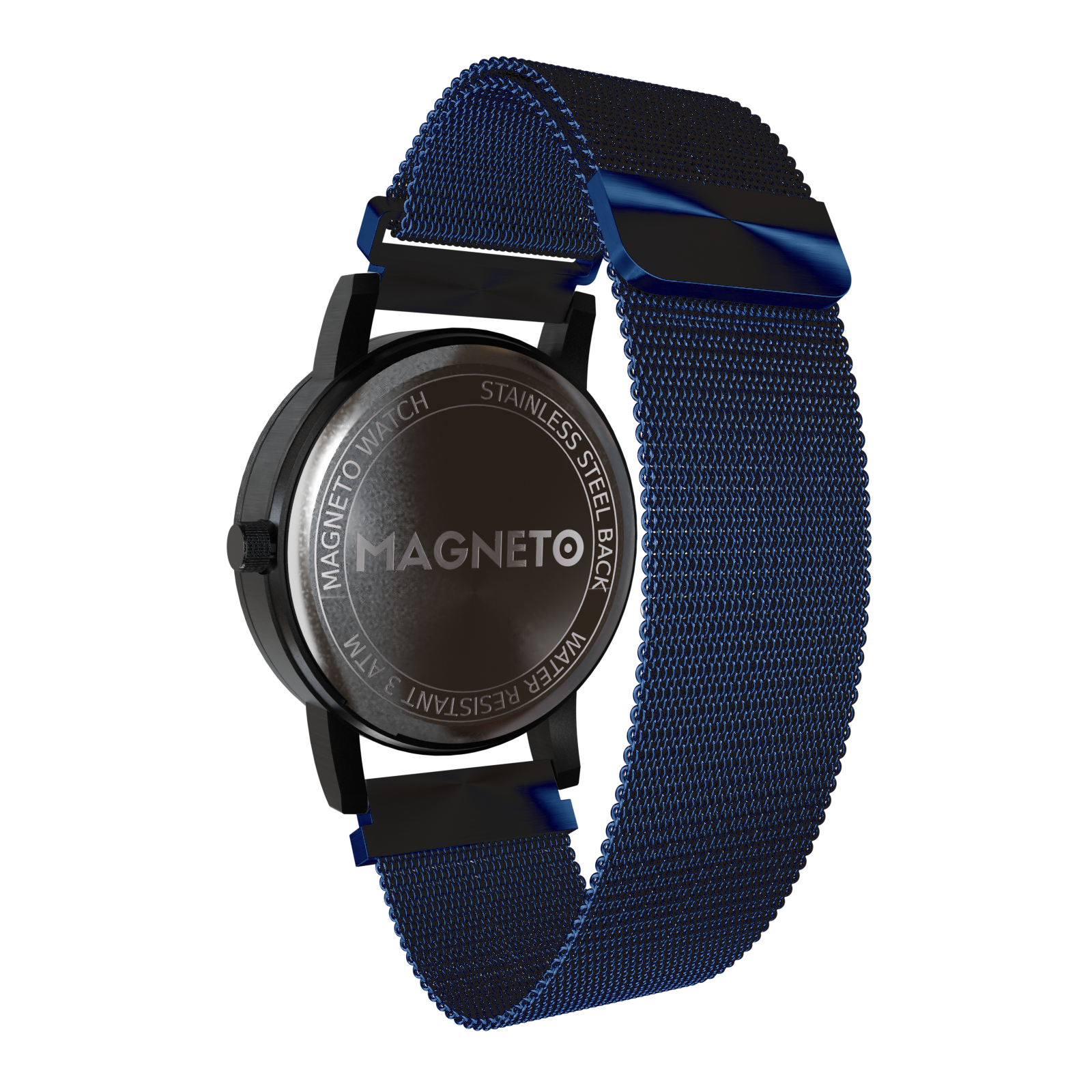 Magneto-Watch-Maschenarmband-Blau-Side
