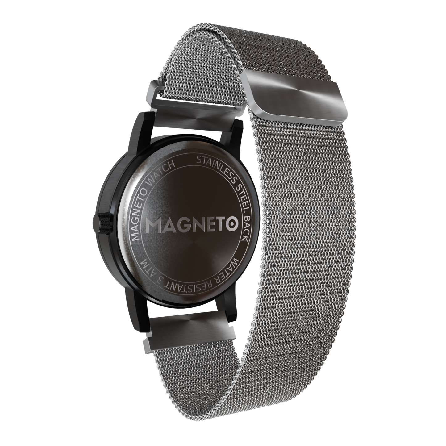 Magneto-Watch-Maschenarmband-Silber-Side