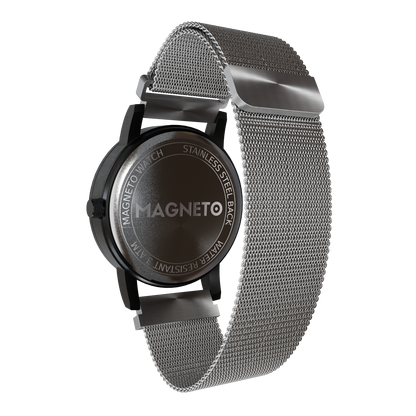 Magneto-Watch-Maschenarmband-Silber-Side