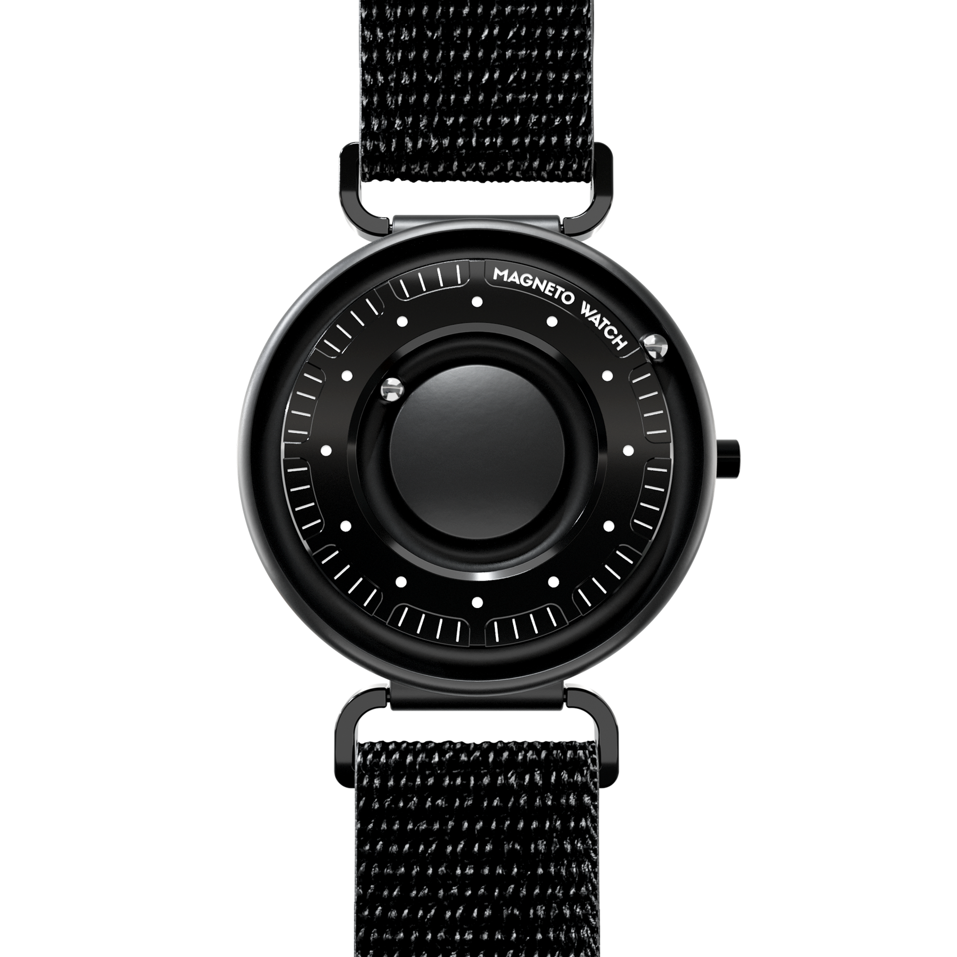 Magneto-Watch-Primus-Black-Sport-Loop-Schwarz-Front