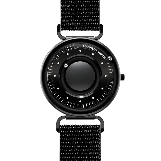 Magneto-Watch-Primus-Black-Sport-Loop-Schwarz-Front