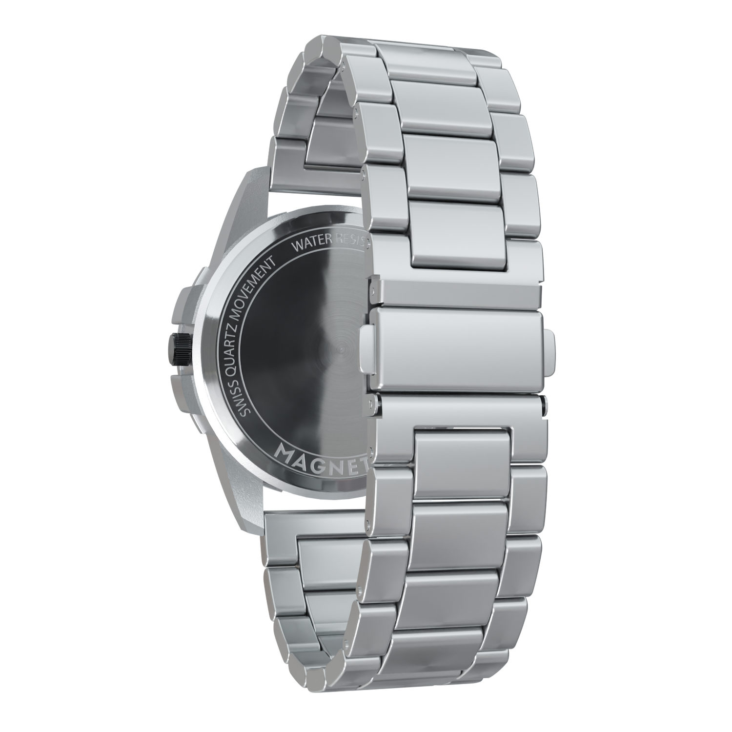 Magneto-Watch-Uranus-Red-Edelstahl-Silber-Back