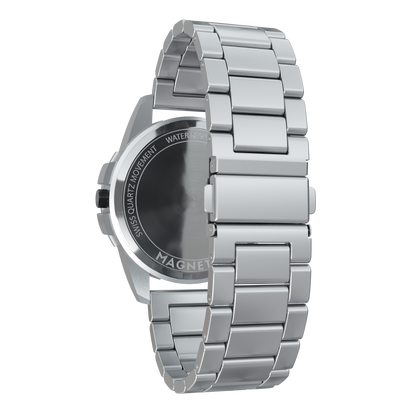Magneto-Watch-Uranus-Red-Edelstahl-Silber-Back