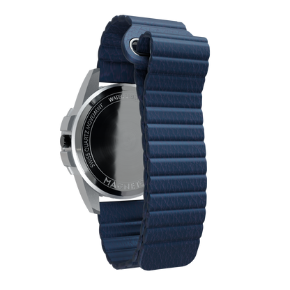 Magneto-Watch-Uranus-Red-Kunstleder-Magnetisch-Blau-Back