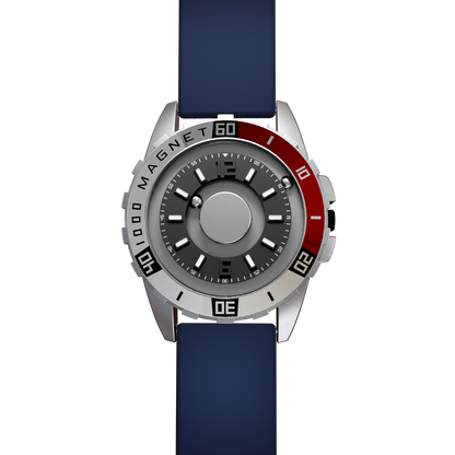 Magneto-Watch-Uranus-Red-Silikon-Blau-Front