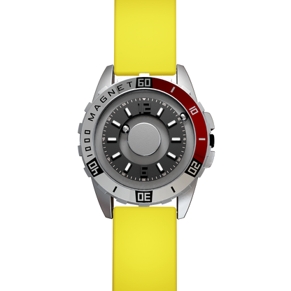 Magneto-Watch-Uranus-Red-Silikon-Gelb-Front