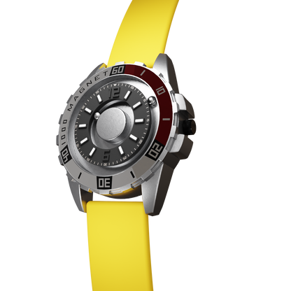 Magneto-Watch-Uranus-Red-Silikon-Gelb-Side