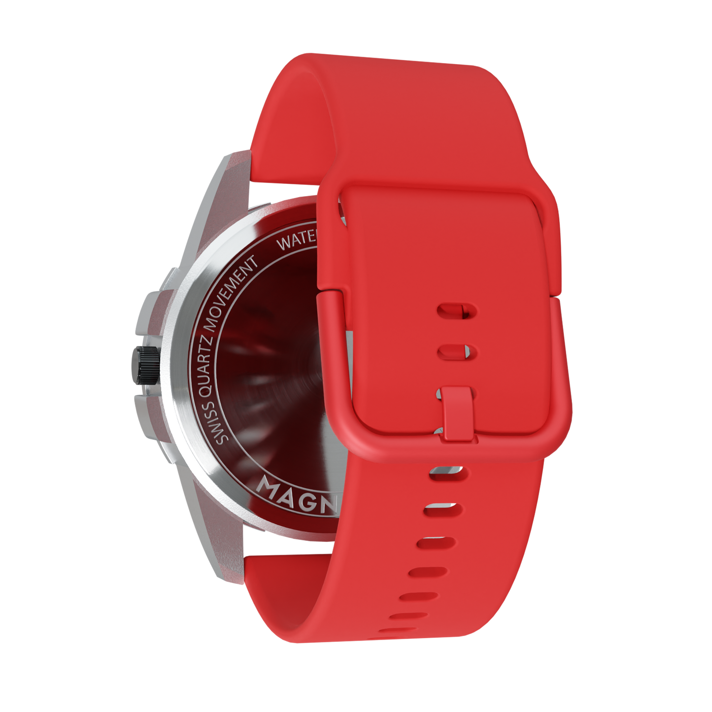 Magneto-Watch-Uranus-Red-Silikon-Rot-Back