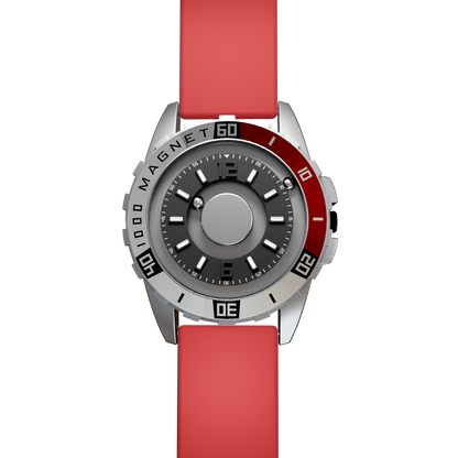 Magneto-Watch-Uranus-Red-Silikon-Rot-Front