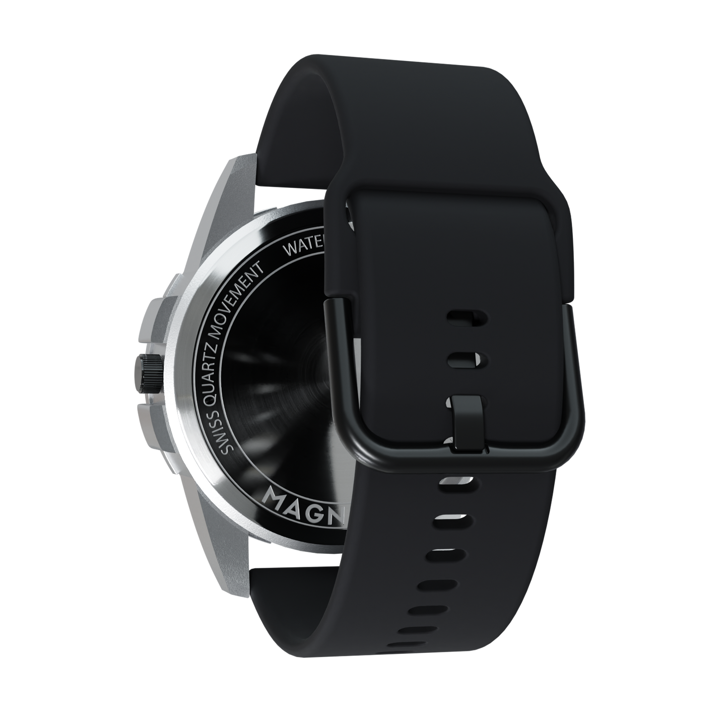     Magneto-Watch-Uranus-Red-Silikon-Schwarz-Back