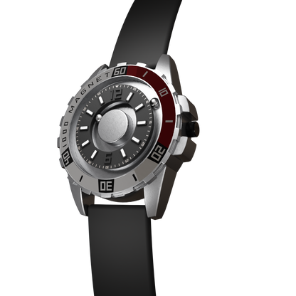 Magneto-Watch-Uranus-Red-Silikon-Schwarz-Side