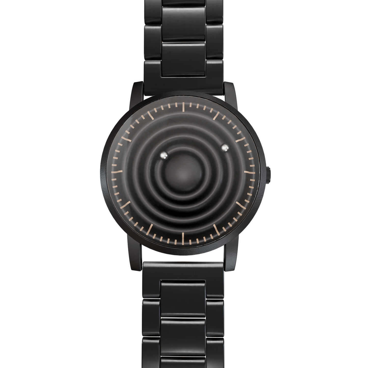 Magneto-Watch-Wave-Black-Edelstahl-Schwarz-Front