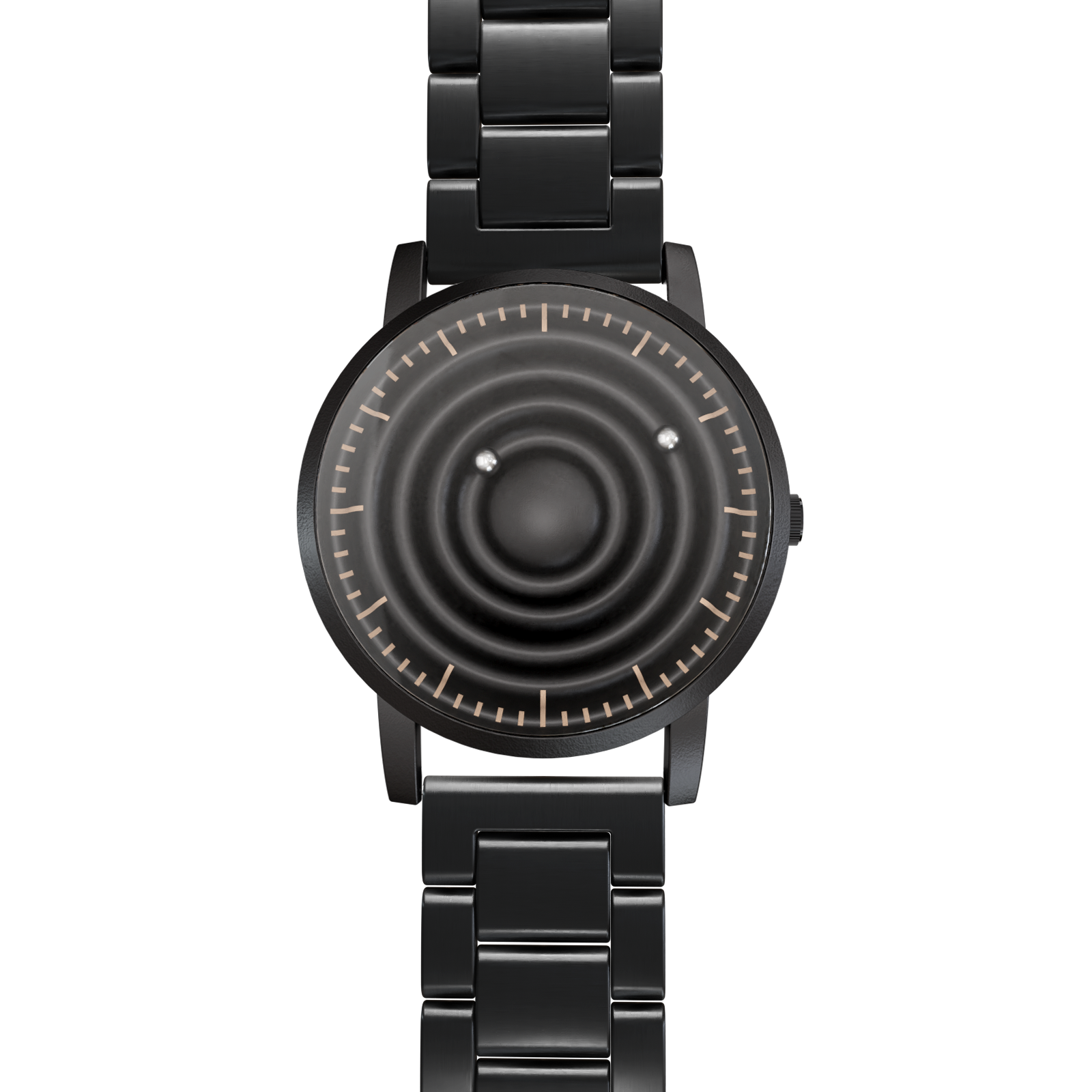 Magneto-Watch-Wave-Black-Edelstahl-Schwarz-Front