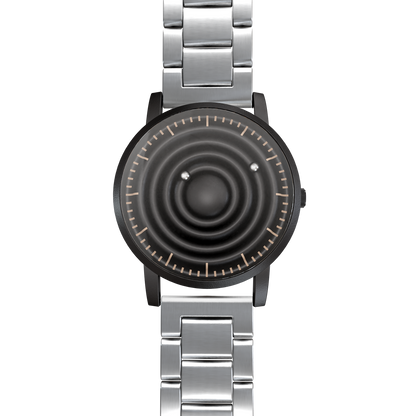 Magneto-Watch-Wave-Black-Edelstahl-Silber-Front
