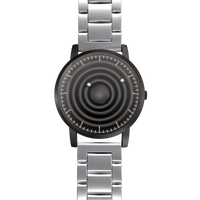 Wave Black Edelstahl Silber