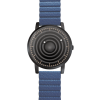 Wave Black Kunstleder Magnetisch Blau