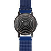 Wave Black Maschenarmband Blau
