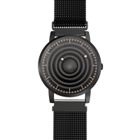 Wave Black Maschenarmband Schwarz