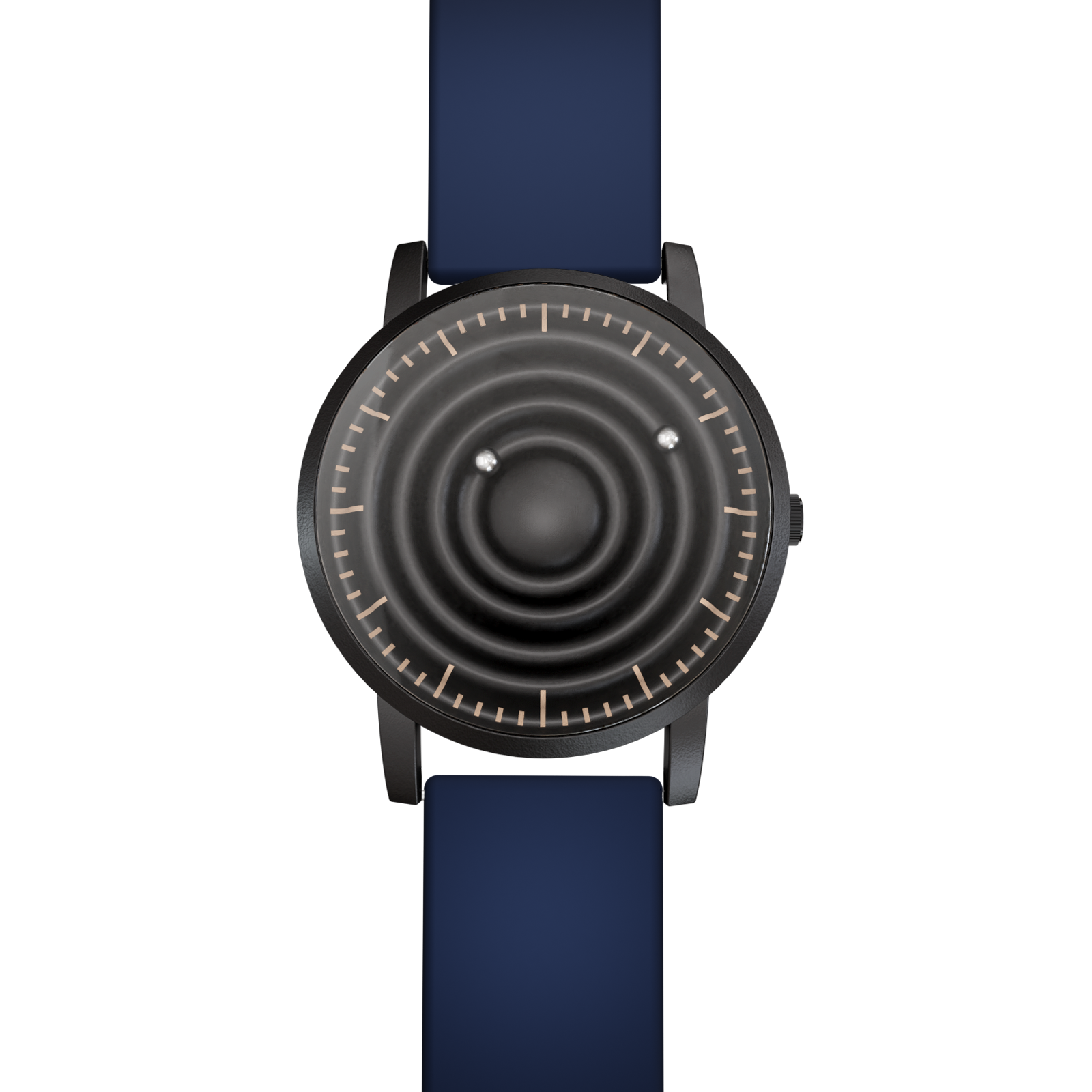 Magneto-Watch-Wave-Black-Silikon-Blau-Front