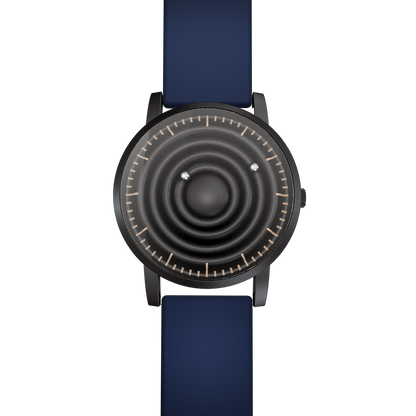 Magneto-Watch-Wave-Black-Silikon-Blau-Front