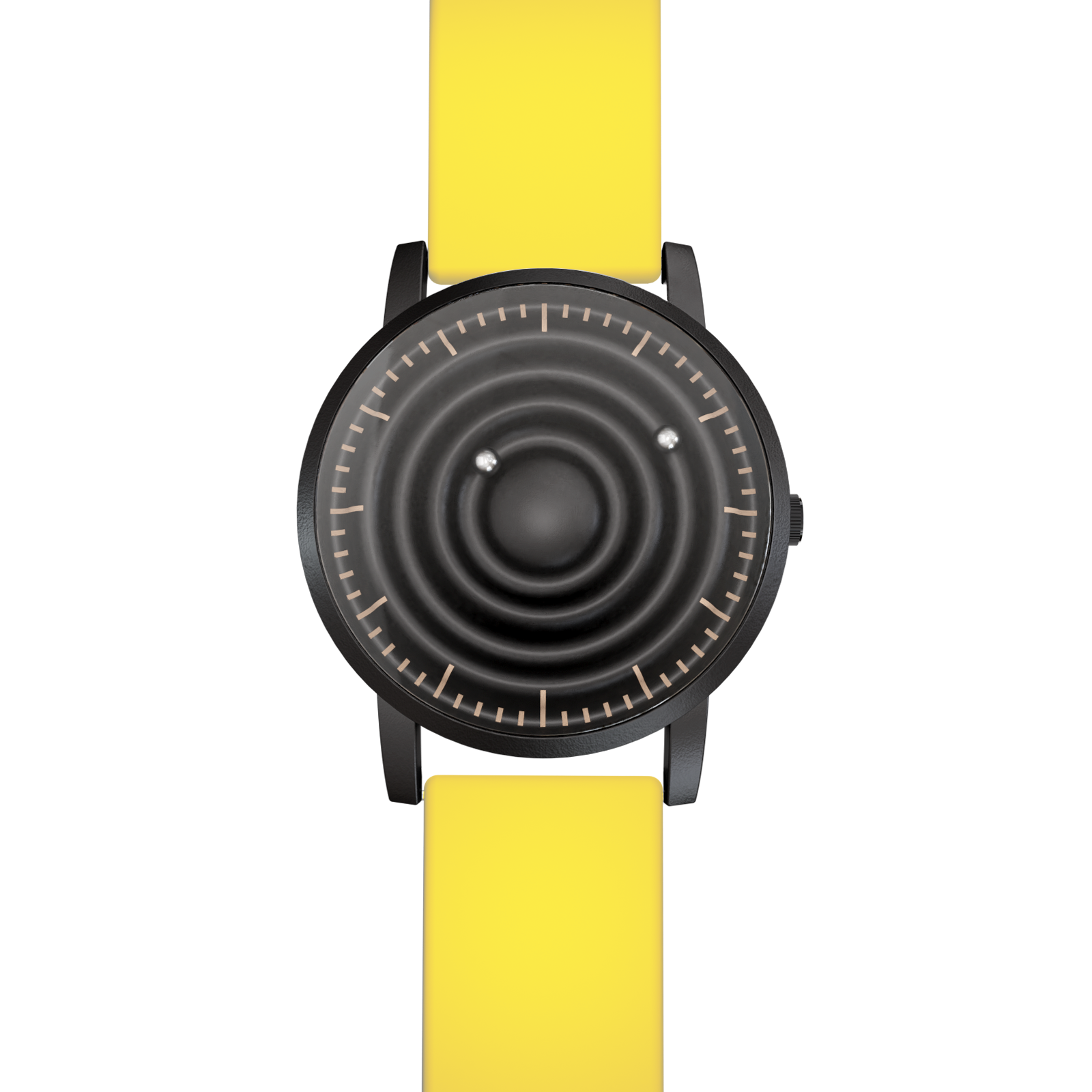 Magneto-Watch-Wave-Black-Silikon-Gelb-Front