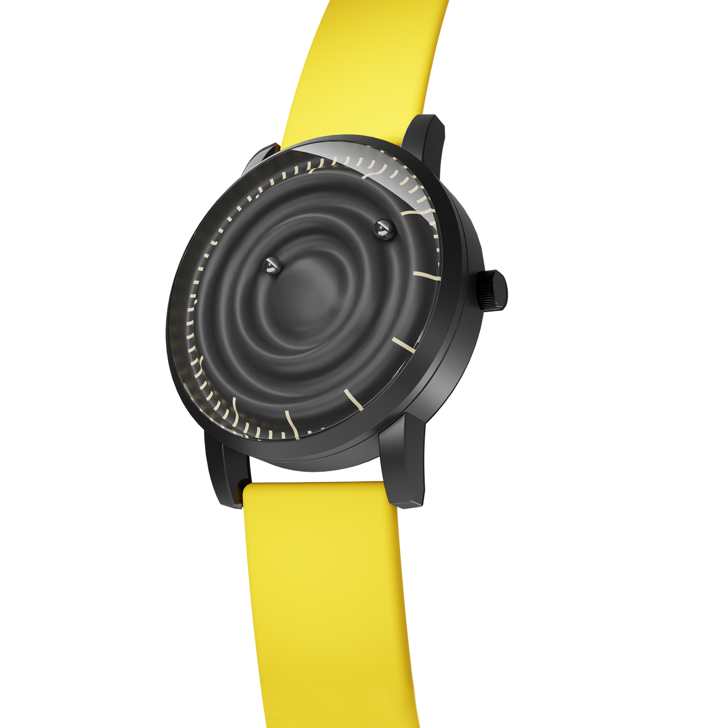 Magneto-Watch-Wave-Black-Silikon-Gelb-Side