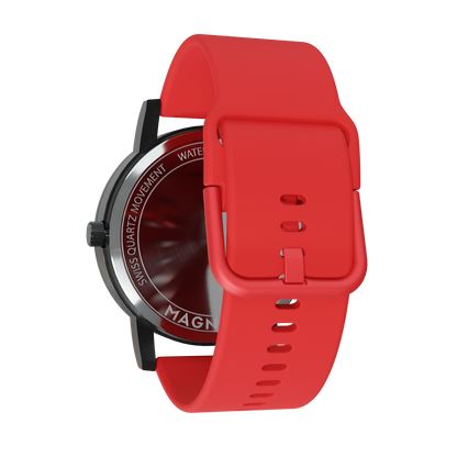 Magneto-Watch-Wave-Black-Silikon-Rot-Back