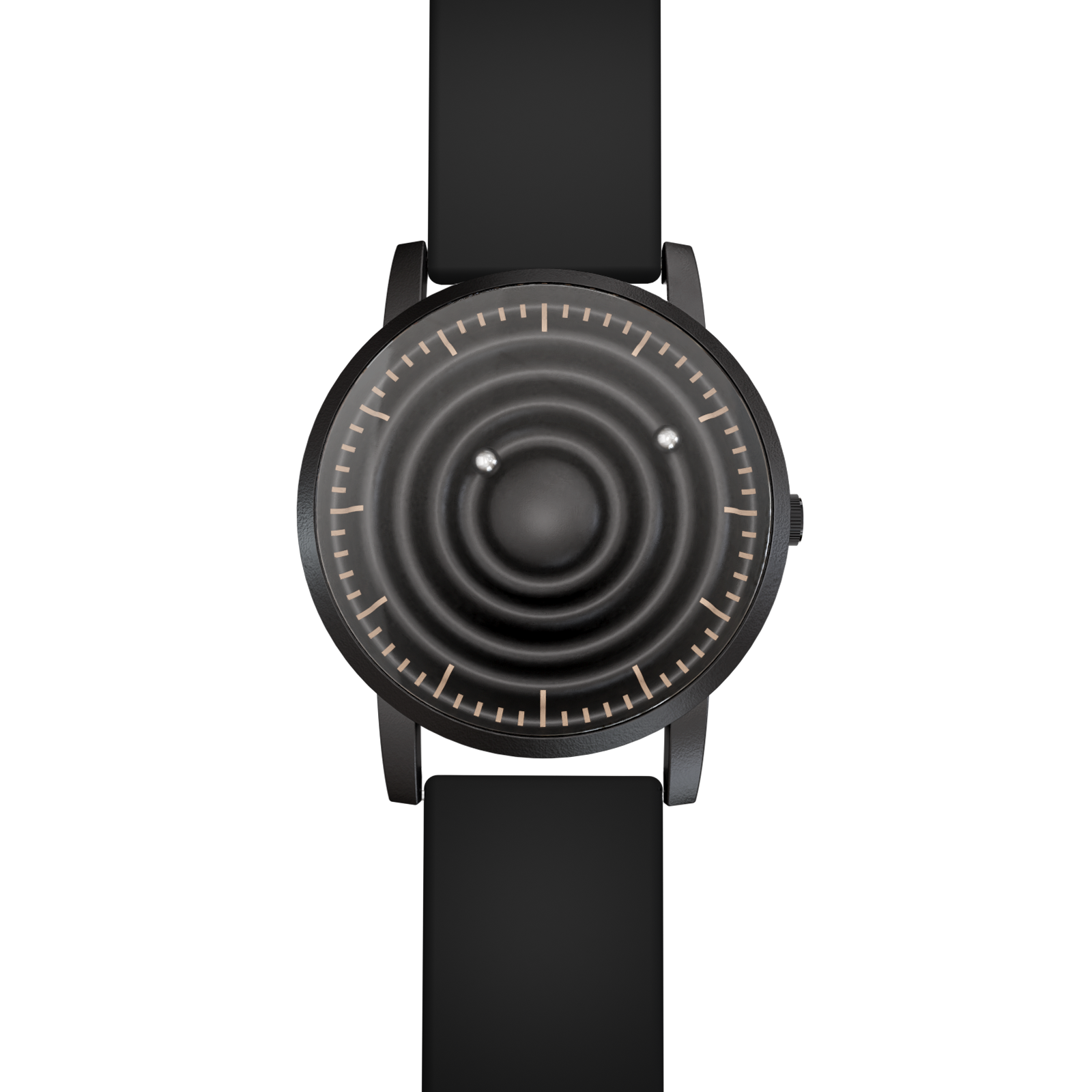    Magneto-Watch-Wave-Black-Silikon-Schwarz-Front