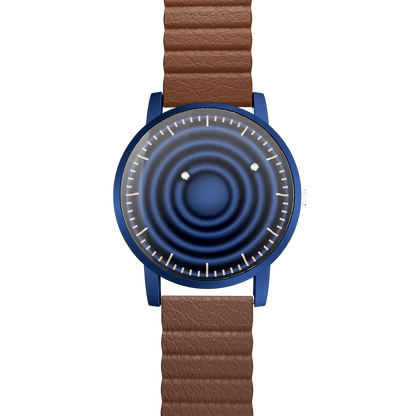    Magneto-Watch-Wave-Blue-Kunstleder-Magnetisch-Braun-Front