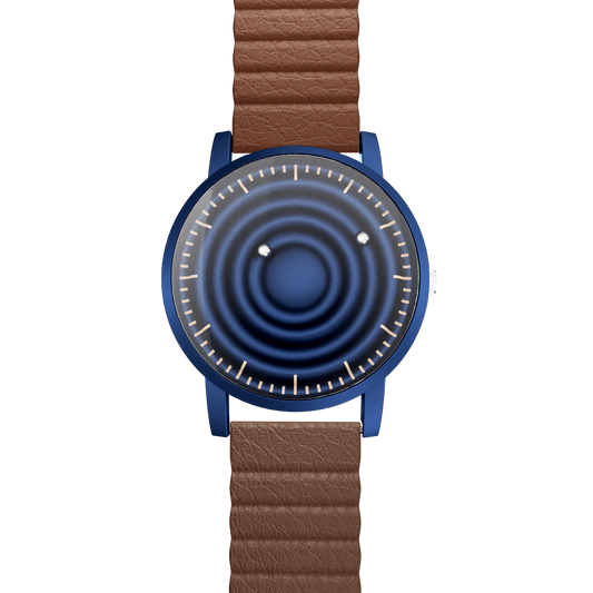    Magneto-Watch-Wave-Blue-Kunstleder-Magnetisch-Braun-Front
