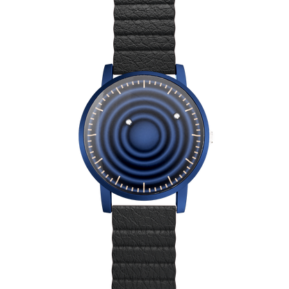    Magneto-Watch-Wave-Blue-Kunstleder-Magnetisch-Schwarz-Front