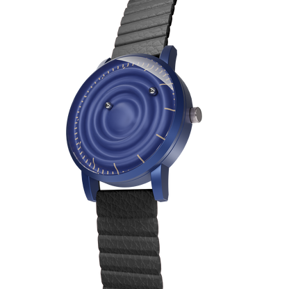    Magneto-Watch-Wave-Blue-Kunstleder-Magnetisch-Schwarz-Side