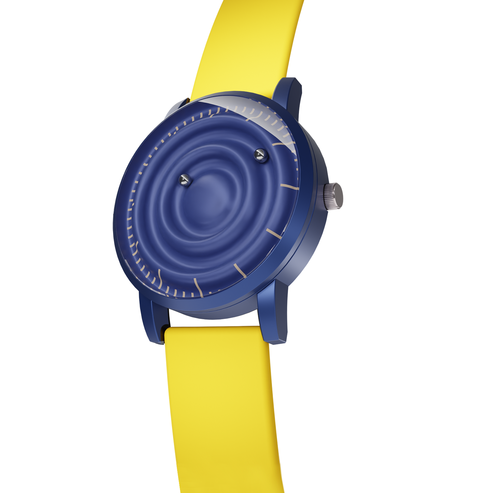 Magneto-Watch-Wave-Blue-Silikon-Gelb-Side