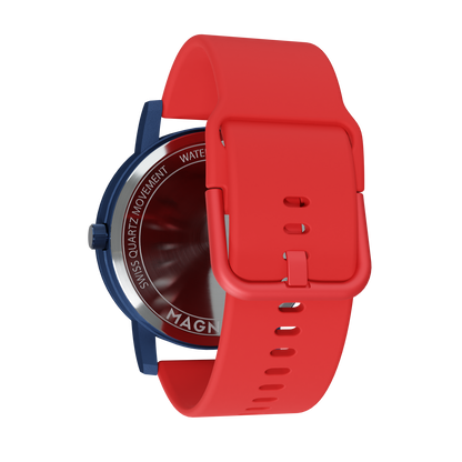 Magneto-Watch-Wave-Blue-Silikon-Rot-Back
