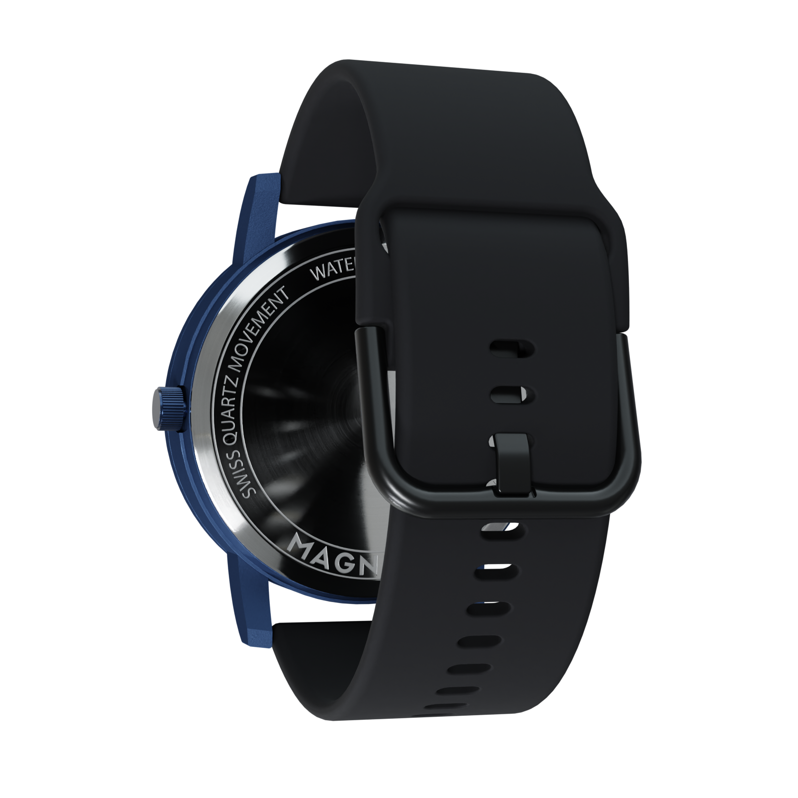 Magneto-Watch-Wave-Blue-Silikon-Schwarz-Back