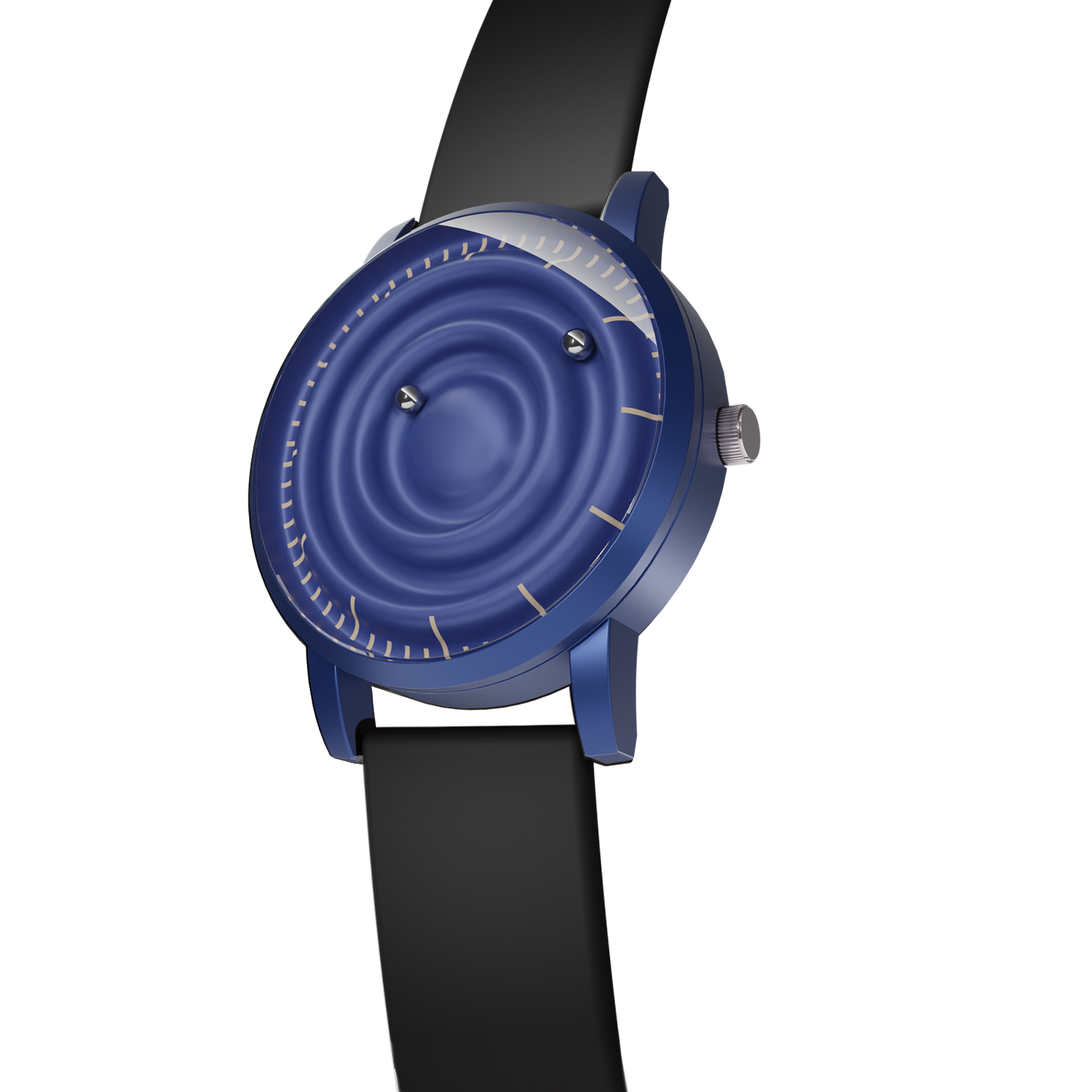 Magneto-Watch-Wave-Blue-Silikon-Schwarz-Side