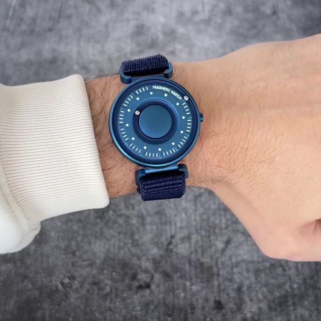 Magneto-Watch-Primus-Blue-Sport-Loop-Blau-Handgelenk-Video